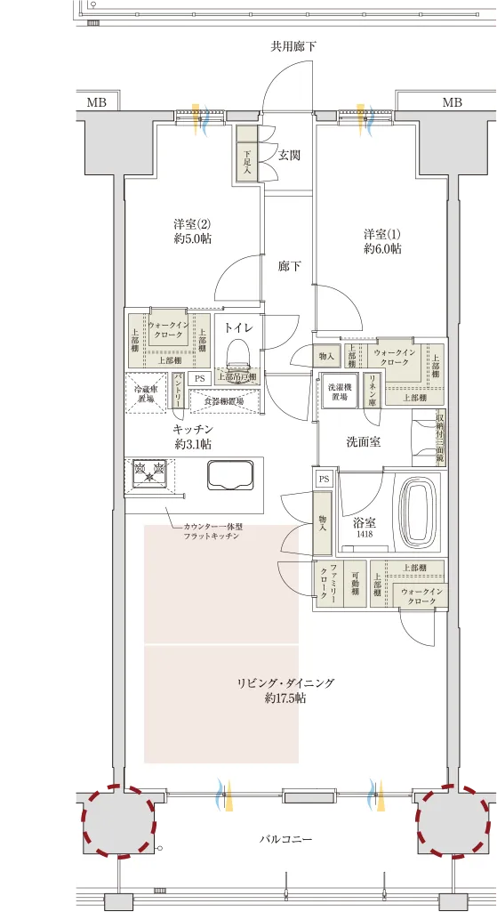 Btype間取り | メニュープラン